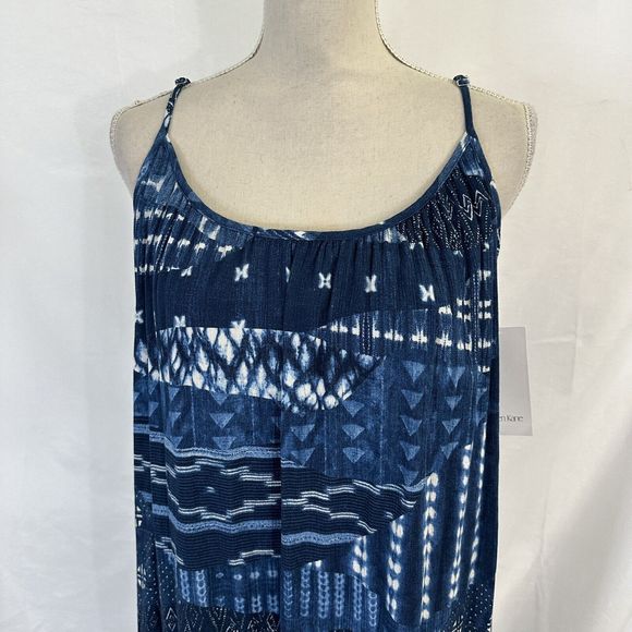 NEW Karen Kane Blue Bali Ruffle Hem Midi Dress Size XS - Picture 4 of 8